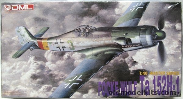 DML 1/48 Focke-Wulf Ta-152 H-1 Master Series - Plus Two Quickboost Aftermarket Detail Sets, 5501 plastic model kit